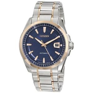 Citizen NB0046-51L Mens Blue Dial Automatic Watch with Stainless Steel Strap