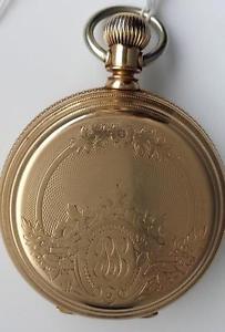 WALTHAM 14ct GOLD - Heavy Waltham Case -15 JEWEL P.J. Bartlett Movement - 1883c