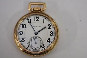Scarce Hamilton RailRoad Model16 size Pocket Watch 23 Jewel Model 950E