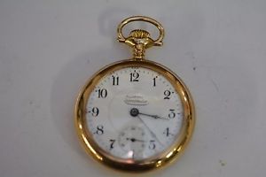 Illinios Interstate Chronometer 18 size Railroad  Pocket Watch