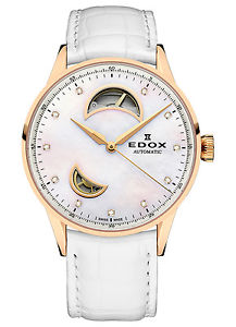 Edox Les Vauberts Open Heart Ladies Automatic with diamonds 85019 37RA NADR