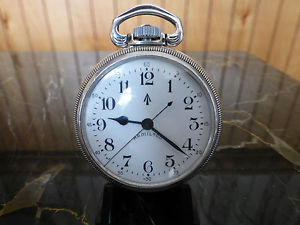HAMILTON 3992b POCKET WATCH,  .800 SILVER CASE,  SUPER LOW SERIAL NUMBER 3c381