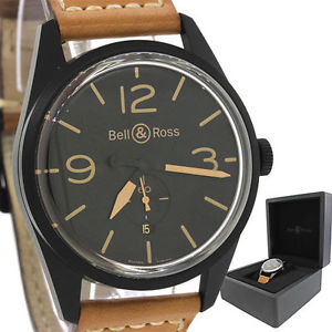MINT Bell & Ross BR 123-95-SC Steel PVD Heritage 41mm Automatic Watch w/ Box