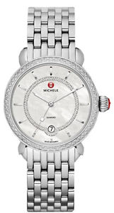 Michele Mother of Pearl Dial Stainless Steel Quartz Ladies Watch MWW03T000035