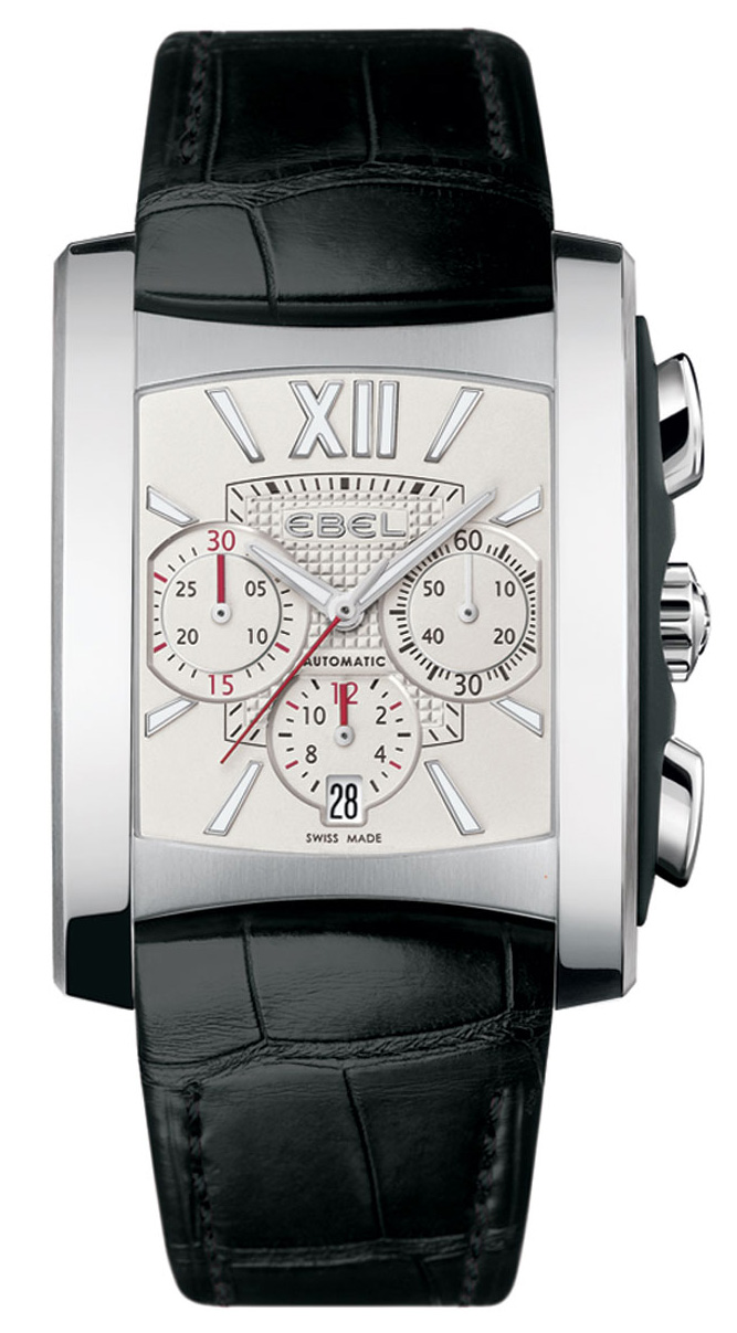 Ebel Brasilia Chronograph Automatic Steel Mens Strap Watch 9126M52/64BR35136