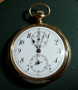 Touchon 18K Minute Repeater Pocket Watch that plays beautiful chimes,Chrono,Mint