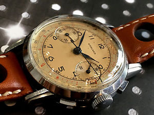 Vintage Ball Chronograph Wristwatch Garland dial, Valjoux 22 Solid Steel Mens