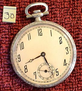 Platinum, Diamond & Sapphire  40mm pocket watch with period box