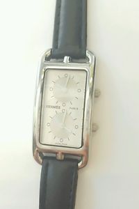 MONTRE HERMES Modèle CAPE COD DEUX ZONES !!! HERMES WATCH / SUPER ETAT + BOITE