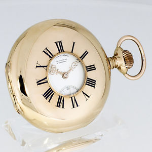 A. LANGE & SÖHNE 1892 HALBSAVONETTE 1A 18K ROTGOLD TASCHENUHR DIAMANT ZERTIFIKAT