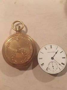 18kt Yellow Gold Antique Waltham 18 Size Hunting Case- 79.8 Grams