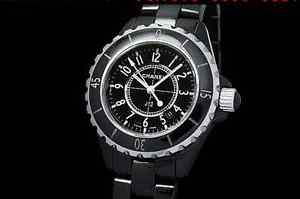 Auth CHANEL J12 H0682 Black Ceramic Quartz Lady's Watch(S Z4900)