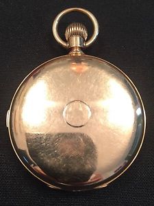 Heavy 14 Kt Gold Agassiz ? Chronograph Pocket Watch 1890's 16 Size