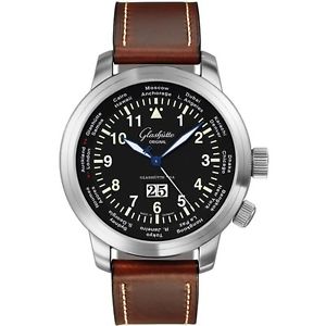 GLASHUTTE Senator Worldview Black Dial Automatic Men's Watch 39-47-07-07-04