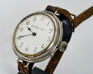 VERY RARE 1914 Feldzug German Military Campaign Watch Huge Watch at 50mm