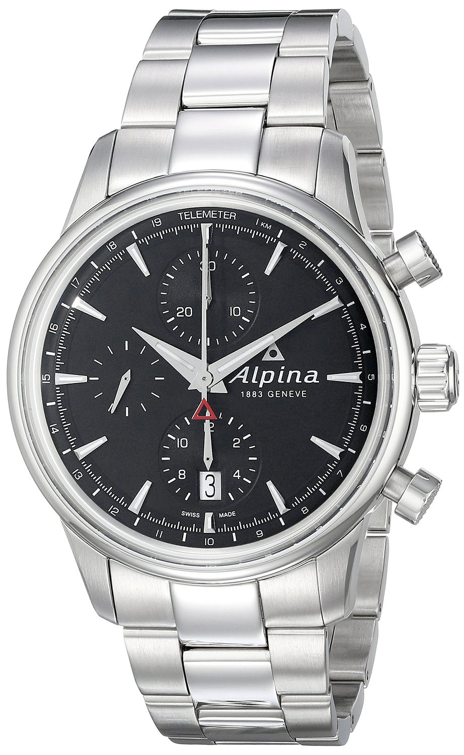 Alpina Alpiner Chronograph Automatic Stainless Steel Mens Watch Date AL 750B4E6B