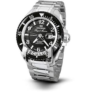 SECULUS MEN'S ROYAL MARINE FLAGSHIP 48MM AUTOMATIC WATCH 3441.7.2824 M SS B