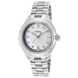 Ebel Women's Onde 36mm Steel Bracelet & Case Swiss Quartz Analog Watch 1216136