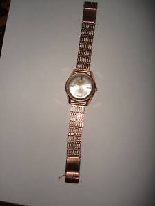 VTG RUSSIAN SOVIET 14K SOLID PINK GOLD WATCH BRACELET BAND POLJOT 20 JEWELS