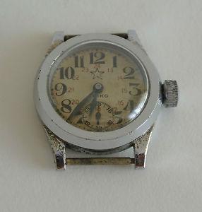 RARE Japanese Seikosha imperial army watch dual case star mark overhauled