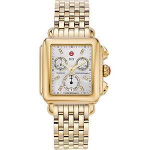 Michele Deco Women's Diamonds 33.5mm Chronograph Quartz Date Watch MWW06P000016