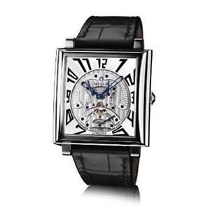 Milus Herios TriRetrograde Men's Automatic Black Leather Watch HERT002