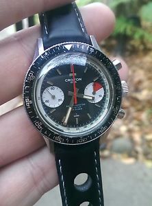 VINTAGE CROTON NIVADA CHRONOMASTER AVIATOR SEA DIVER CHRONOGRAPH VALJOUX 7733