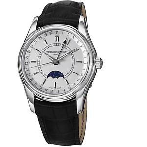 Frederique Constant Men's 43mm Automatic Black Calfskin Date Watch FC-330S6B6