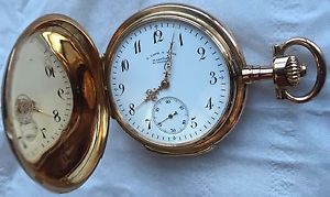 A. Lange & Sohne Glashutte pocket watch 18K solid gold hunter case Chronometre