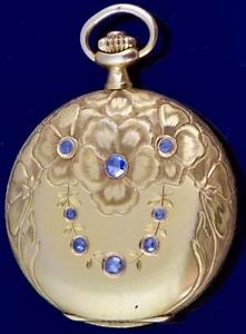 MUSEUM antique 18k Gold&Diamonds Movado Surete watch for Imperial Russian market