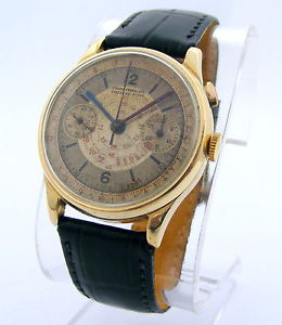 Vintage Chronograph Girard Perregaux  gold plated case, snap back, circa 1940