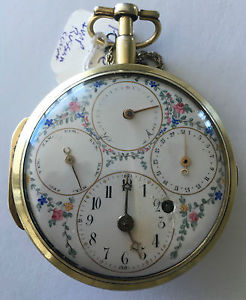 Antique Silver & Gold Verge Fusee Calendar watch for the Imperial Russian Court