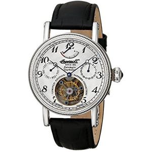 Ingersoll IN5308WH Mens White Dial Analog Automatic Watch with Leather Strap