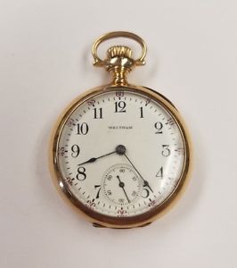 Waltham Pocket Watch~14KT GOLD~7J~ Engraved~Does NOT work