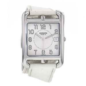Hermes Cape Cod Steel White Strap Quartz White Dial Large Watch CC1.810