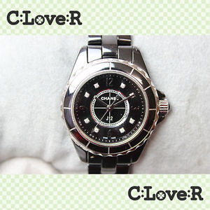 [CHANEL] Chanel J12 ceramic 8P diamond ladies quartz watch H2569 [Used]