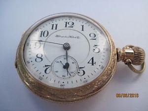 ****-14K Gold Dueber-Hampden size 18 Special Railway Watch -23 Jewels- ****