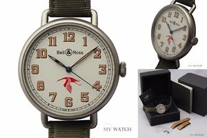 BELL & ROSS BR WW1-92 Military 500 Limited Automatic Watch BR01-92 Rare