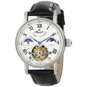 Ingersoll IN5101WH Mens White Dial Analog Automatic Watch with Leather Strap