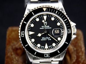VINTAGE TUDOR MINI-SUB 200M 2671 25J SWISS SS DATE AUTOMATIC BOY SIZE MENS WATCH