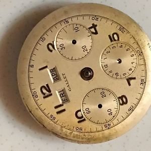 Vintage Gallet Chronograph Wrist Watch Movement And Dial Valjoux 72 C