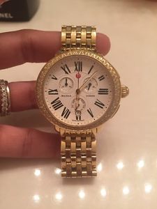 MICHELE Serein Diamond Chronograph Gold-Tone Steel Ladies Watch