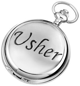 "USHER" Full Hunter Pocket Watch + Chain by Woodford 1888