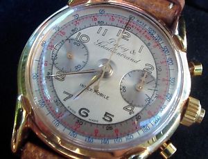 VINTAGE DUBEY & SHALDENBRAND INDEX MOBILE CHRONOGRAPH MANUAL WIND WATCH