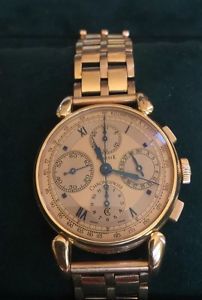 Chronoswiss Watch CH7401R 18K Rose Gold w/Box, Papers, custom made gold braclet