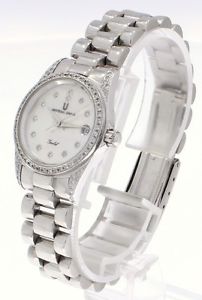 WERT 11.750,- EURO UNIVERSAL GENEVE 750 / 18 KT WEIß GOLD DAMEN UHR BRILLANTEN