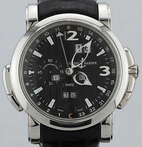 Ulysse Nardin GMT +/- Perpetual Automatic 18K White Gold 42mm Men's Watch 320-60