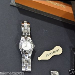 Baume Et Mercier Ladies 12 Diamonds Steel Round 32mm Watch for Women