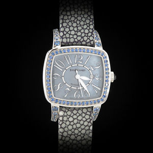Jean Richard Milady "Sapphires" High Jewelry Ladies' Watch. Blue MOP Dial. Rare