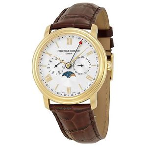 Frederique Constant FC-270SW4P5 Mens Silver Dial Analog Quartz Watch